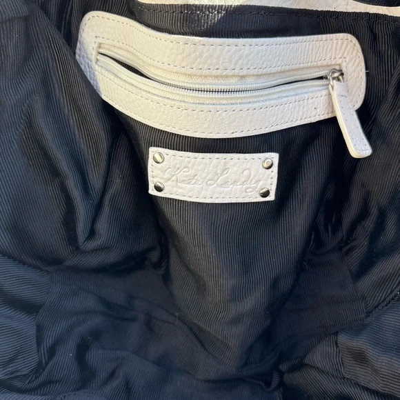 Kate Landry | White and Black Leather Purse Handbag | Like-New Condition - Picture 6 of 11